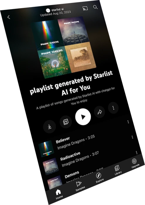 Playlist generated by starlist ai for you